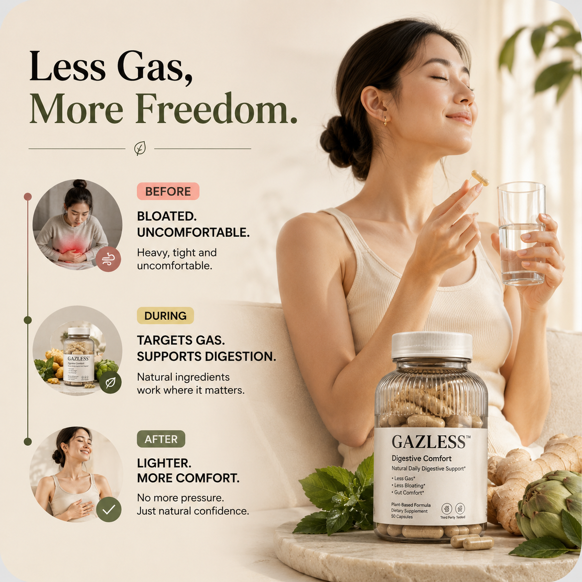 GAZLESS Digestive Comfort — 30 Capsules