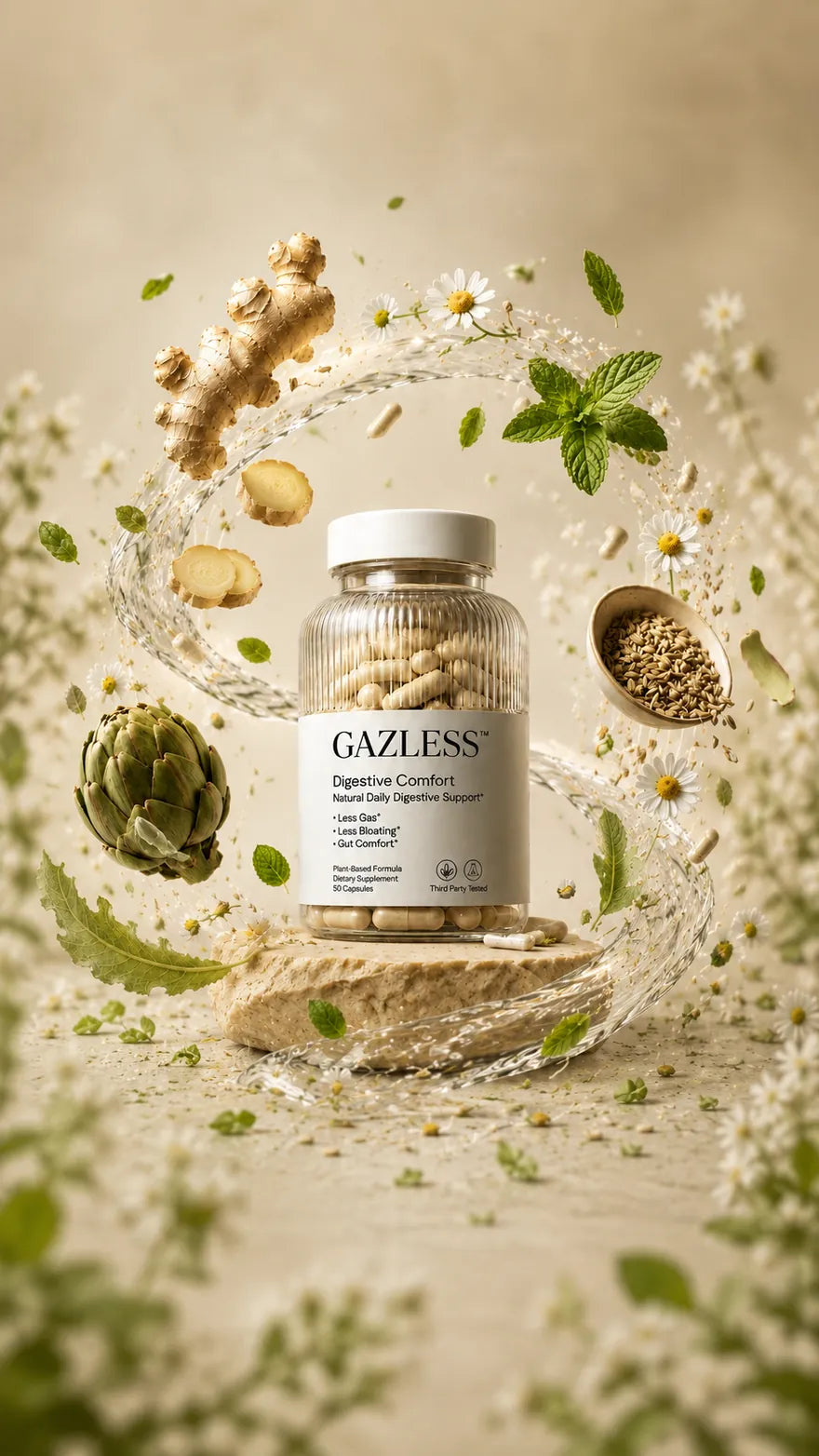 GAZLESS Digestive Comfort and its botanicals