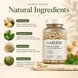 Natural Ingredients — ginger, peppermint, fennel, artichoke